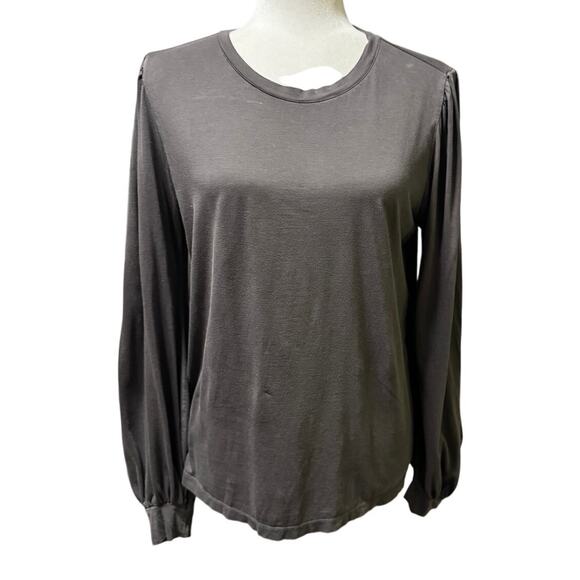 Lunya Organic Pima Cotton Long Sleeve Two Tee Bundle Pink and Grey Size Medium - Picture 5 of 14